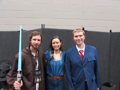 My "42" co-author Eric Anderson and I meet Sumemr Glau while cosplaying.