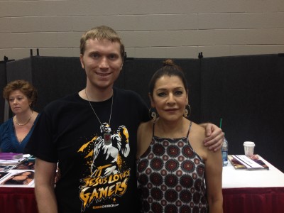 Me with Marina Sirtis (who kinda reminds me of my Mom, except my Mom isn't British). 